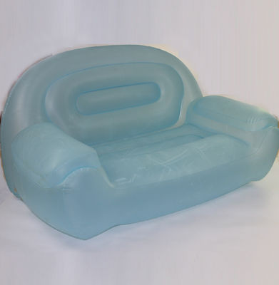 Grey 0.3mm PVC Comfortable Inflatable Sofa Chair Flocked For Adult