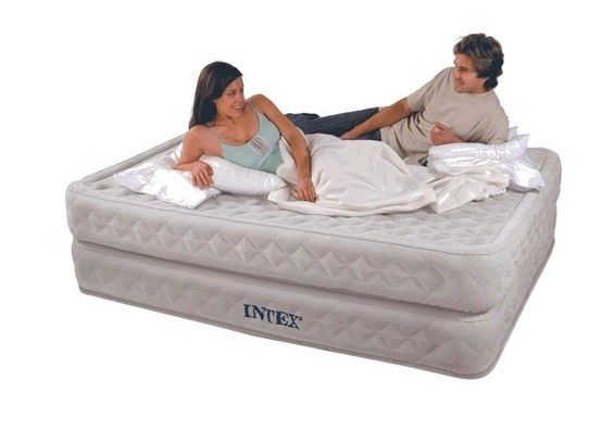 0.55mm PVC Inflatable Air Beds Double Flocking For Camping