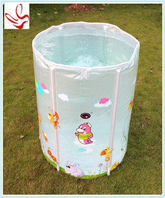 Comfortable Baby Inflatable Swimming Pools White For Outdoor Use